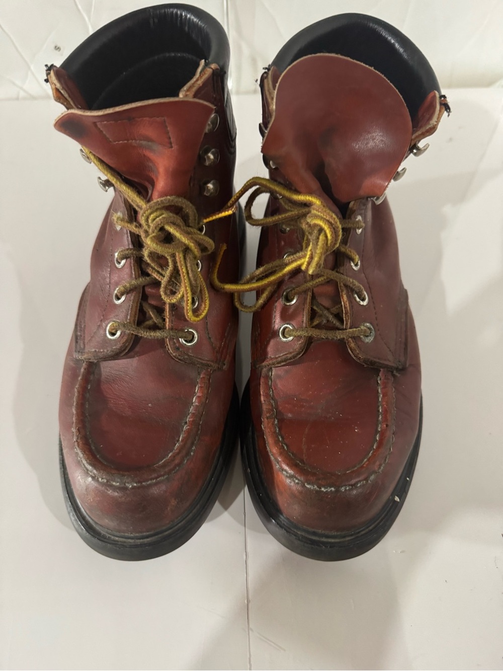 Red Wing Shoes Brown Leather Moc Toe Work Boots Size 5D